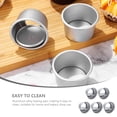 thumbnail image 2 of 5 Pcs Live Cake Mold Bread Pan Baking Tin 4x4 Baking Pan Baking Sheet Set Cheesecake Pans Cake Molds for Baking, 2 of 6