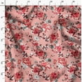 thumbnail image 3 of Soimoi Polyester Fleece Orange Fabric By the Yard - 56 Inch Wide -Rose Floral Pattern Textile - Romantic and Delicate Designs for Stylish Projects Printed Fabric, 3 of 6