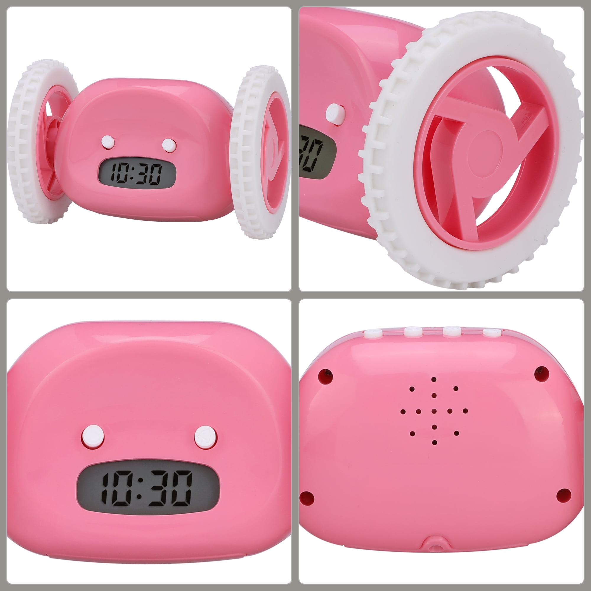 Unique Bargains Multi-Functional Scrolling Alarm Clock Yellow 5.3"L x 3.5"W x 3.5"H