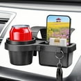 thumbnail image 2 of JIhuahe Car Door Organizer with Cup Holder, Phone Mount, Multi Function Storage Pocket for Drinks, Keys, Smartphones, Water Bottles, Adjustable Hooks Design,black, 2 of 8