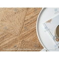 thumbnail image 3 of Indian natural Beige Scandinavian rug. Pattern Hemp Jute Rug. Ivory&Beige Rug. Handwoven Rug. 100% Natural Rug, 3 of 5