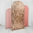 thumbnail image 3 of BalsaCircle 3 Blush Rose Gold Fitted Assorted Round Top Wedding Arch Backdrop Stand Covers Party Events Decorations Supplies, 3 of 8
