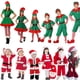 thumbnail image 1 of Disfraz familiar de elfo navideño, traje de juego de rol, disfraz de Papá Noel verde para fiesta, ropa elegante, conjunto de disfraz de madre para niños, 1 of 5