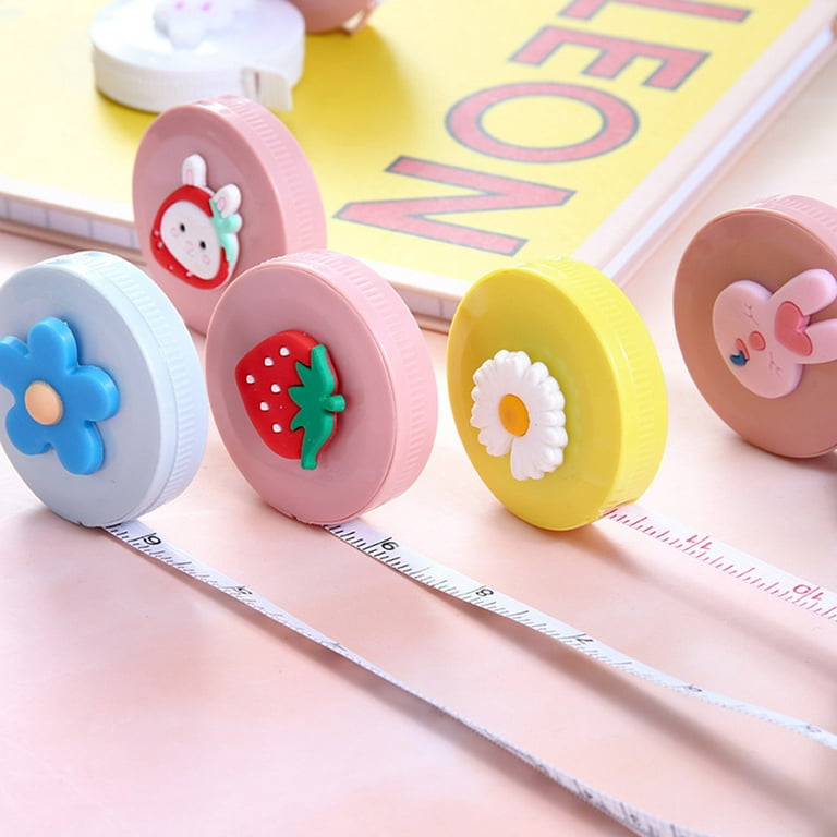 2pcs/set New Cute Mini Soft Tape Measure For Household, 1.5m Automatic  Retractable Plastic Measuring Tape For Body Measurement