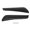 Carbon Fiber Style, variant on M Buder 2PCS Rear Bumper Lip Splitter Canard Protector 15.75 inches / 40 cm Anti Collision Diffuser Spoiler Universal Glossy Black