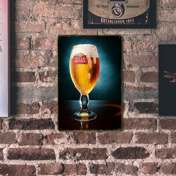 Cartel Metal Cerveza Belga Vintage: Decora Tu Pub O Cocina Con Estilo (20x30cm O 30x40cm)
