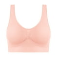 thumbnail image 6 of CFLVAEK Plus Size Bras for Women Seamless No Underwire Bra Breathable Push Up Bralette Comfortable Vest Type Sleep Bras Pink L, 6 of 9