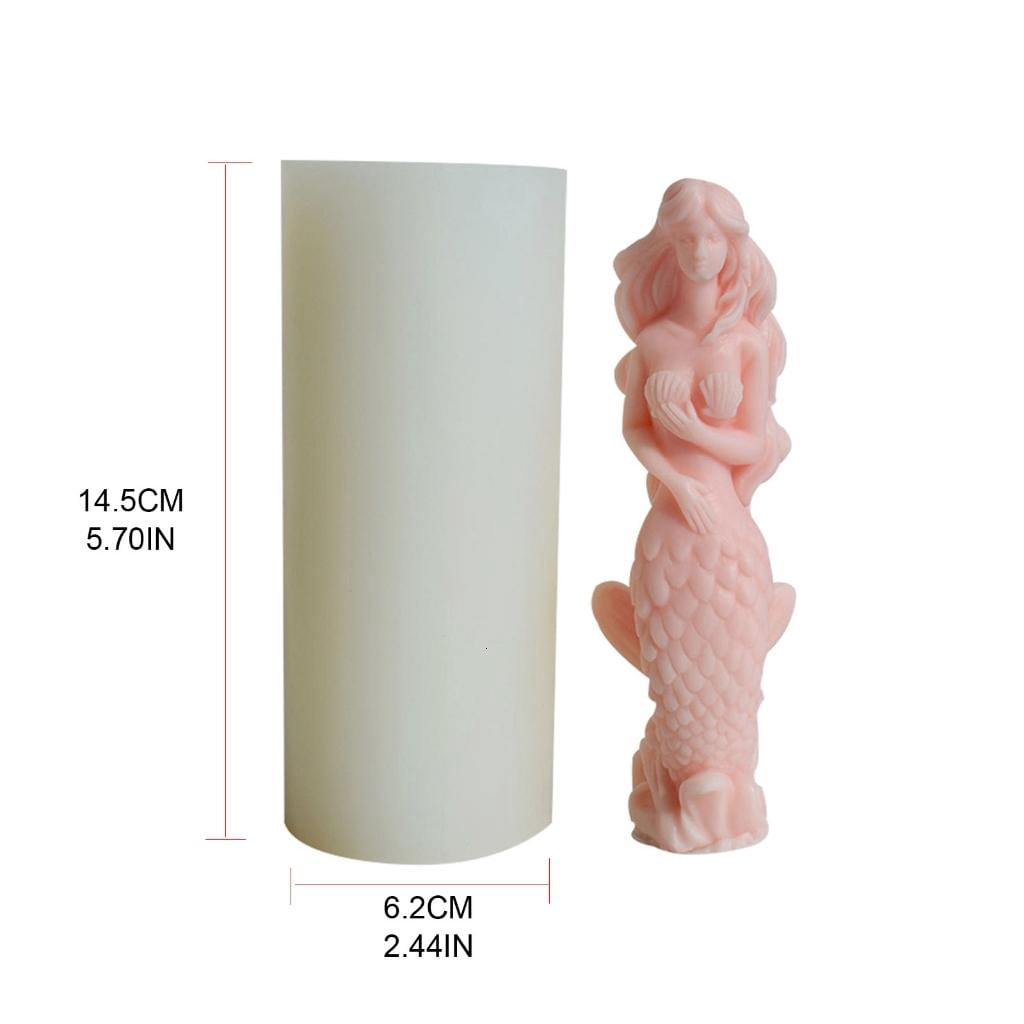 Giaone Mermaids Molds Epoxy Resin Mold DIY Candle Mold Table Ornament Making Tool
