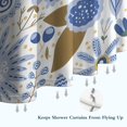 thumbnail image 6 of Blue and Yellow Pioneer Flower Shower Curtain 36"x72" ,Bathroom Decorative Shower Curtains Set with 12 Hooks,Modern Waterproof Washable Shower Curtain, 6 of 6