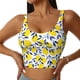 thumbnail image 1 of Balery Tropical Lemon Sujetadores deportivos con espalda cruzada para mujer, acolchados, sin costuras, de alto impacto, ideales para yoga, gimnasio, entrenamiento y fitness.-X-Large, 1 of 8