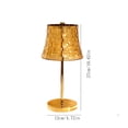 thumbnail image 3 of Linnome Vintage Metal Table Lamp Bedside Night Light Ambient Crystal Table Lamp Rechargeable Touch Lamp Gold#07, 3 of 6