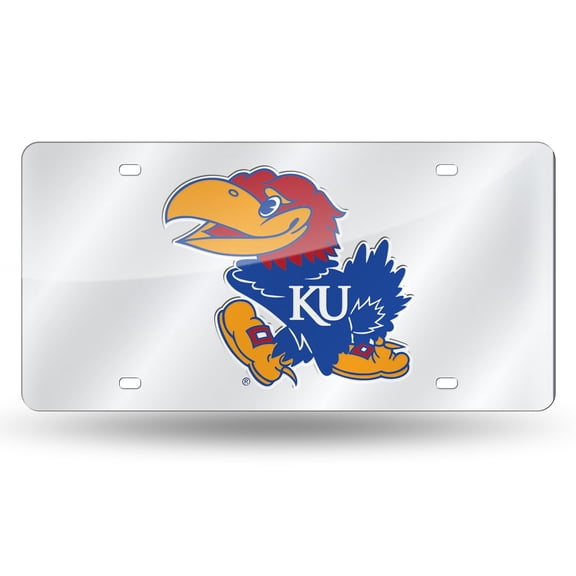 Kansas-Jayhawk's Acrylic License Plate Laser Tag