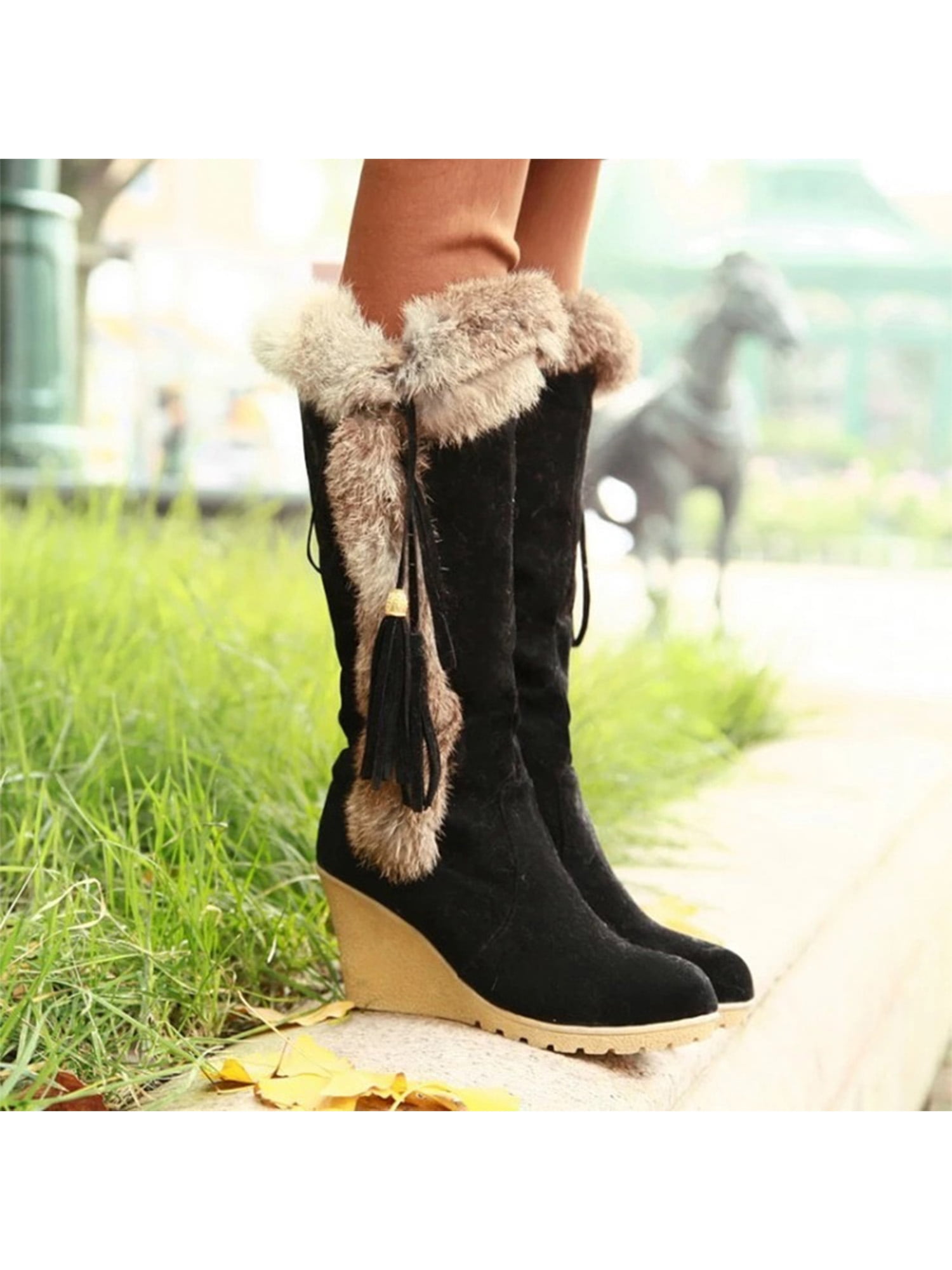 50mm Faux Shearling Snow Boots