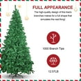 thumbnail image 7 of 7FT PVC Christmas Tree 1000 Tips Hinged Artificial Christmas Tree Unlit Metal Indoor Outdoor Stand Green, 7 of 7