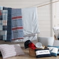 thumbnail image 6 of Nautica 100% Washed Cotton Percale 3-Piece Sheet Set, Twin XL, Navy/Red, 6 of 6