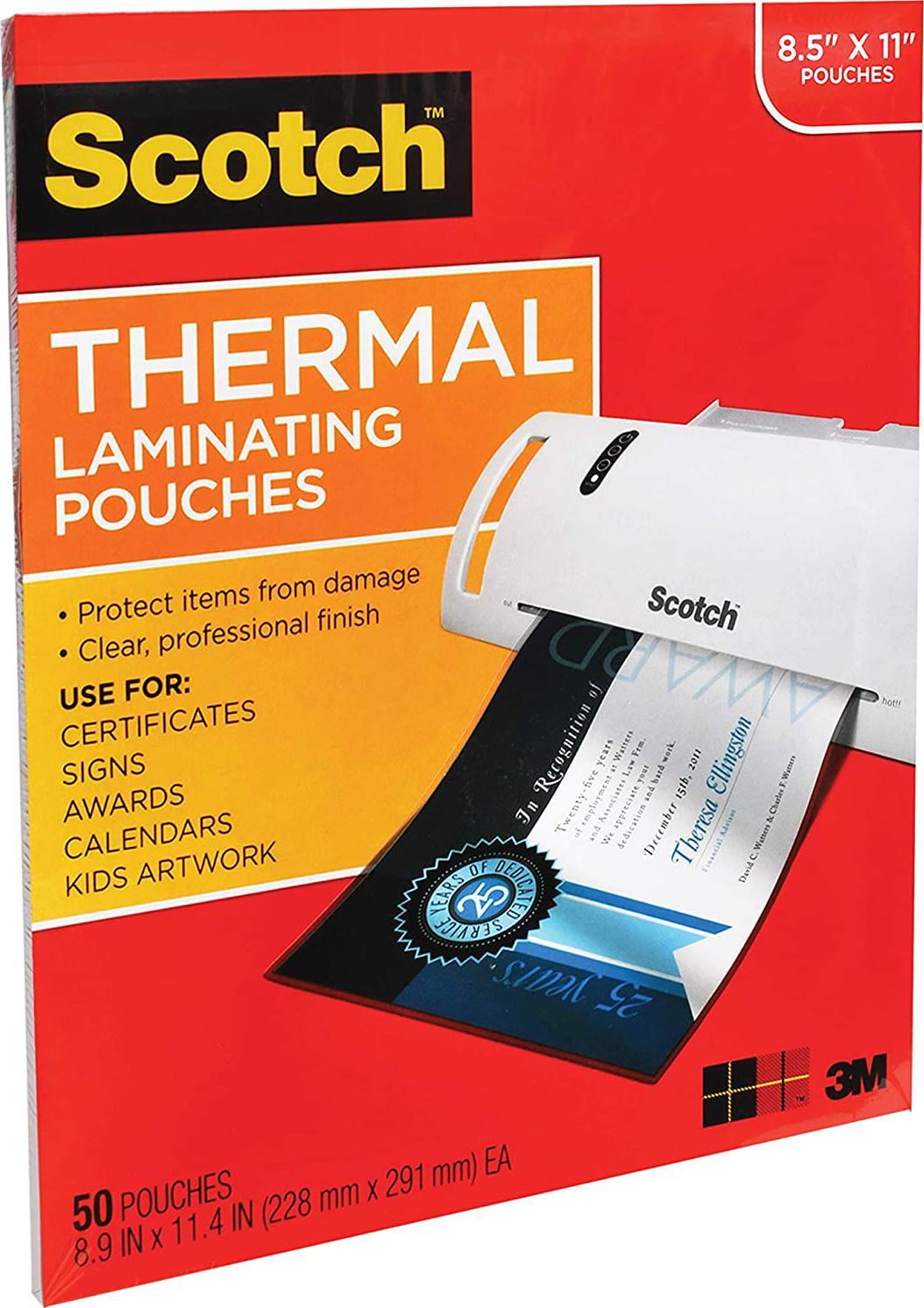 TP5854-50 2 Pack of 50 5 mil Thick 8.9 x 11.4-Inches Scotch Thermal Laminating Pouches 50-Pack 
