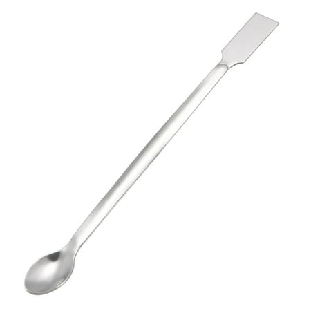 Uxcell 150mm 2 in 1 Double Head Stainless Steel Lab Sampling Spoon 10 Pack