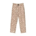 thumbnail image 4 of Sigee Beige Sparkling Glitter Print Men's Pajama Pants - Soft Lounge Sleep Bottoms with Elastic Waistband and Pockets-X-Large, 4 of 9
