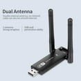 thumbnail image 4 of Wireless-N 2.4G USB Adapter 300Mbps Transmitting Rate WiFi 4 USB Adapter with Dual Antennas Black, 4 of 8