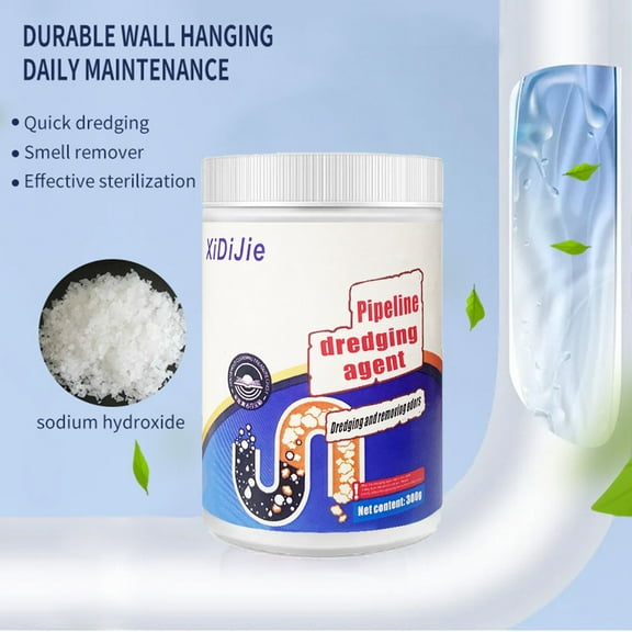 Sink Drain Cleaner, 300g Stain Remover, Deodorizer, Kitchen Toilet Bathtub Drain Cleaner Powder