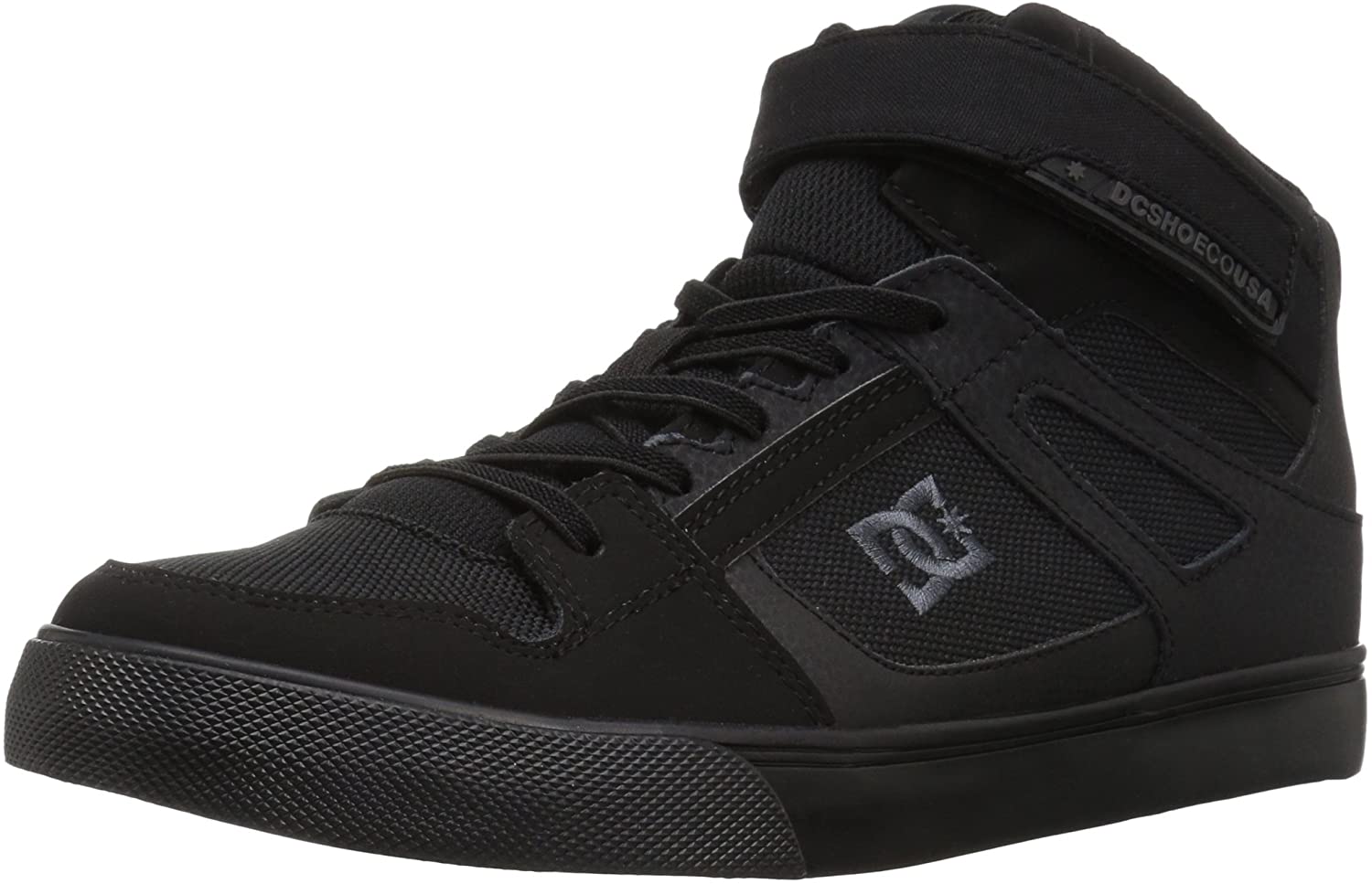 Black DC Pure Elastic Skate Shoe 12 M US Little Kid