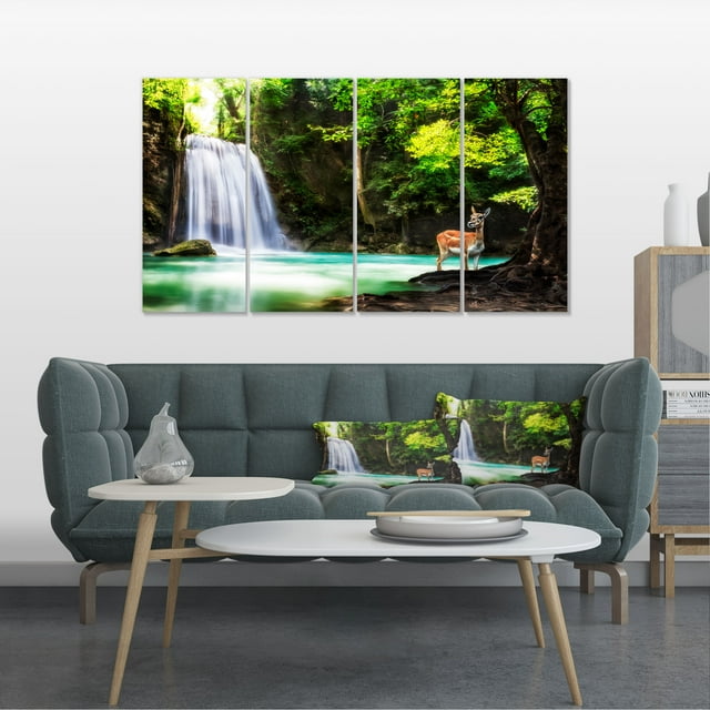 Chute d'Erawan - Grande Impression d'Art Photo sur Toile de Paysage