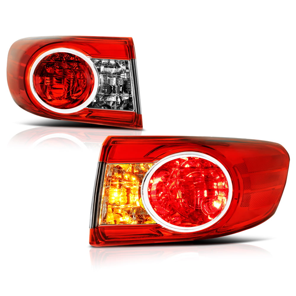 VIPMOTOZ Passenger Side OE-Style Red Lens Outer Body Right Tail Light Lamp Assembly For 2009-2010 Toyota Corolla 
