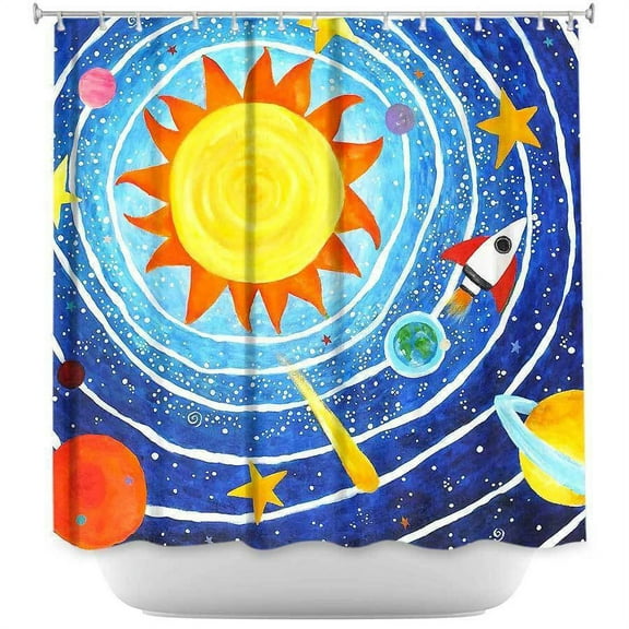 Shower Curtains - DiaNoche Designs by nJoyArt - Solar System VII