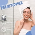 thumbnail image 5 of Toalla de secado de cabello con botones, 1 unidad, envolturas absorbentes para el cabello para baño, turbante para el cabello de secado rápido con botones, 5 of 5