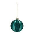 thumbnail image 2 of Melrose Ribbed Glass Christmas Ball Ornaments - 4" (101.6mm) - Blue and Green - 12ct, 2 of 3