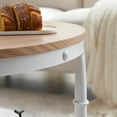 thumbnail image 4 of Ktaxon Modern Coffee Table Round Side Sofa Table 2-Tier Storage Center Table for Living Room, Small Space Display Cabinet, Vintage White, 4 of 8