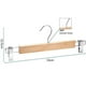 thumbnail image 5 of 10 Pack Wooden Skirt Hangers with Adjustable Clips Non-Slip Trouser Hanger Natural Finish Lotus Wood, 5 of 5