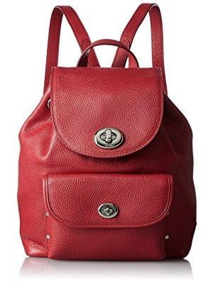coach red mini backpack