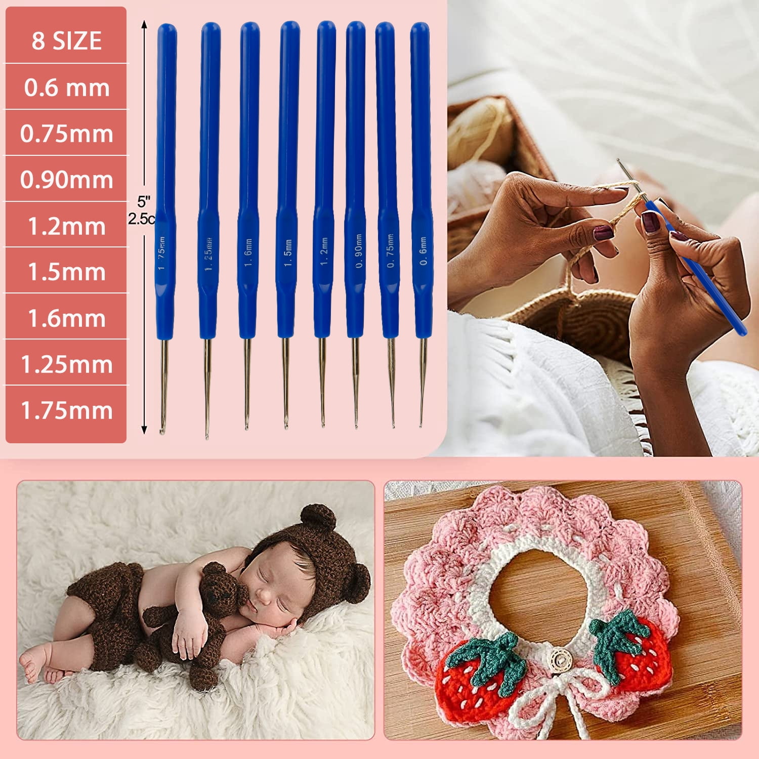 NBPOWER 67pcs Crochet Kit for Beginners, Knitting Kit Includes Chunky Yarn, Knitting Needles, Crochet Hooks, Canvas Tote Bag, Crochet Accessories, Suit for Both Beginners and Experienced Crocheters