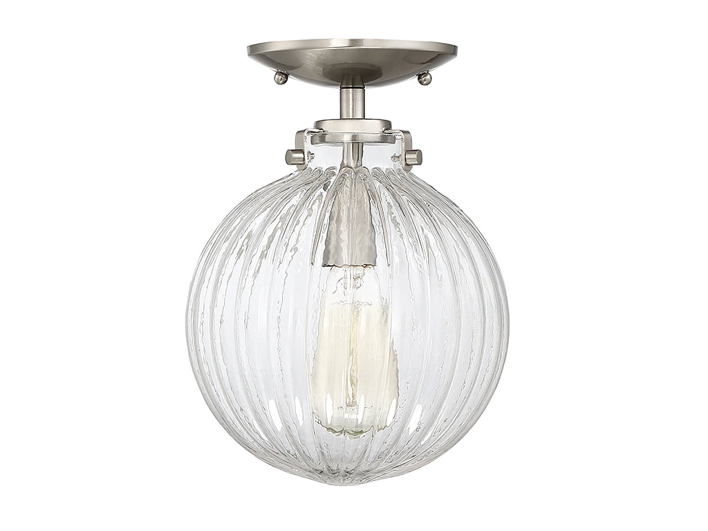 Trade Winds Nicole Semi-Flush Mount Ceiling Light in Brushed Nickel