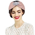 thumbnail image 2 of Xihbxyly Diadema de Punto para Mujer, Diseño de Turbante de Lana Cálida, Elegante Detalle de Nudo de Diamantes de Imitación, Estilo Bohemio Invernal, Estilo Urbano Informal, Versátil para Fiestas, Bo, 2 of 3
