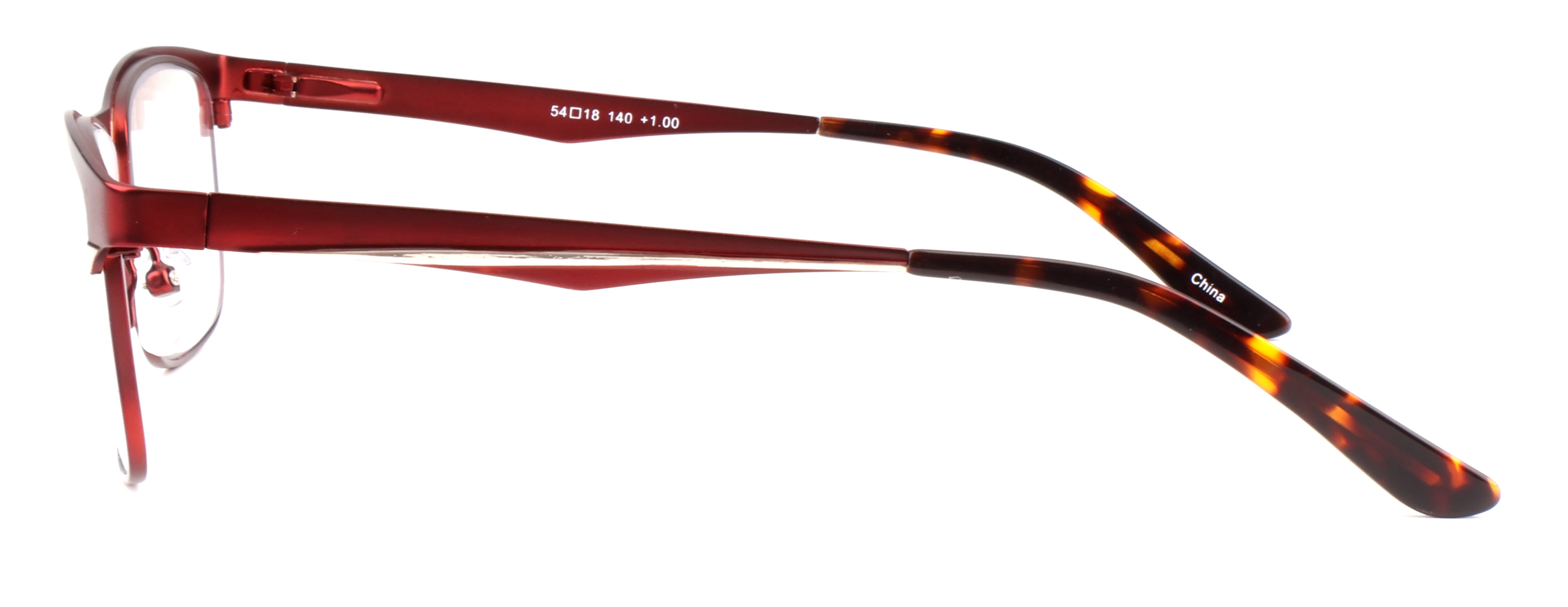 Men Large Metal Frame Clear Progressive Reading Glasses - Zero Power On Top - No Bubble 6035 +2.25