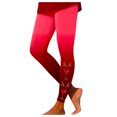 thumbnail image 1 of Zhanying Christmas Pattern Leggings Plus Size Ugly Xmas Style High-Waisted Womens Clothes Winter Red M, 1 of 6