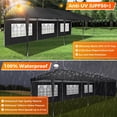 thumbnail image 6 of SANOPY 10 x 30 FT Canopy Party Tent with 5 Walls 10x30 Pop Up Tent for Parties Waterproof UPF 50+ Outdoor Commercial Event Tent for Party Backyard Gazebo Canopy with Sidewalls & Sandbags, 6 of 8