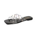 thumbnail image 1 of Sandalias planas de verano 2023 para mujer, zapatillas de gladiador con diseño de cordones cruzados transparentes remachados a la moda, zapatillas de lujo, zapatos para mujer 35 Gao Jinjia LED, 1 of 2