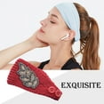 thumbnail image 4 of Diademas de ganchillo Sonducket invierno a prueba de viento azufaifo rojo, 4 of 6