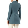 thumbnail image 4 of MODA NOVA Juniors Peter Pan Collar Double Breasted Long Sleeve Winter Coat, 4 of 7