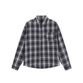 thumbnail image 1 of Blusa y camisa de manga larga con cuello vuelto para hombre, blusa informal a cuadros a la moda con botones y cuello vuelto, blusa de poliéster para hombre, 1 of 3