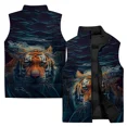 thumbnail image 4 of Chaleco sin mangas cómodo y elegante para hombre Chaquetas de invierno con estampado de leopardo modernas y versátiles para hombre Chaleco cortavientos, 4 of 5