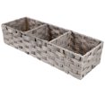 thumbnail image 1 of COOPHYA Woven Storage Box Kitchen Use Grey Plastic Metal 1Pack, 1 of 7