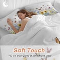 thumbnail image 4 of Country Sunflower 4 Piece Duvet Cover Set Full Size Wildflowers Butterfly Farmhouse Botanical Soft Bedding Set Comforter Cover, 1 Duvet Cover 1 Flat Sheets and 2 Pillowcases, 4 of 9