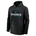 thumbnail image 2 of Men's Fanatics Black San Jose Sharks Authentic Pro Rink Hoodie, 2 of 6