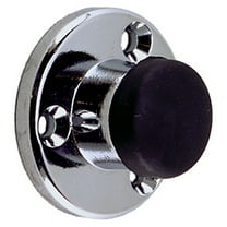 Perko Chrome Plated Wall Mount Door Stop with Rubber Bumper