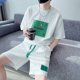 thumbnail image 4 of Conjuntos de camiseta y pantalones cortos para hombre, ropa informal elegante para hombre, estilo coreano, suave, talla XL, ajuste regular, talla 5XL, conjunto de 2 piezas, oferta al por mayor, 4 of 4