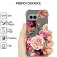 thumbnail image 3 of CoverON Phone Design For Goolge Pixel 9a Case, Clear Flexible Soft Rubber Slim TPU Cover, Peony Flower, 3 of 8